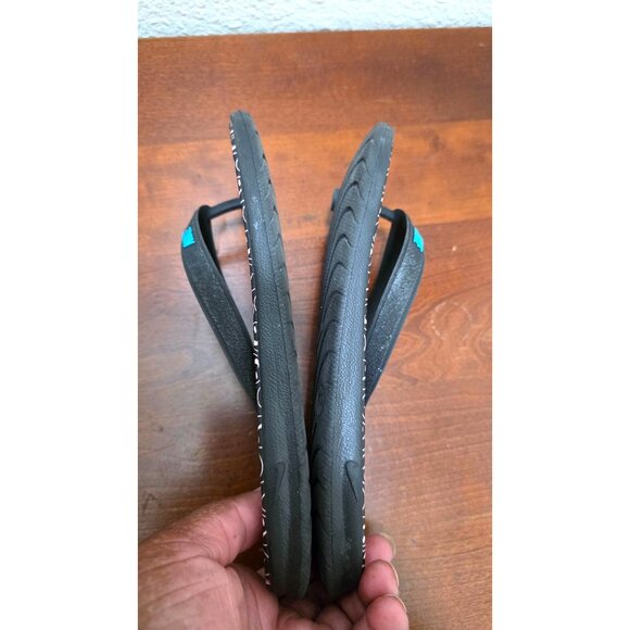 Nike Young Smiley Face Thong Flip Flops Size 3 - Picture 6 of 9